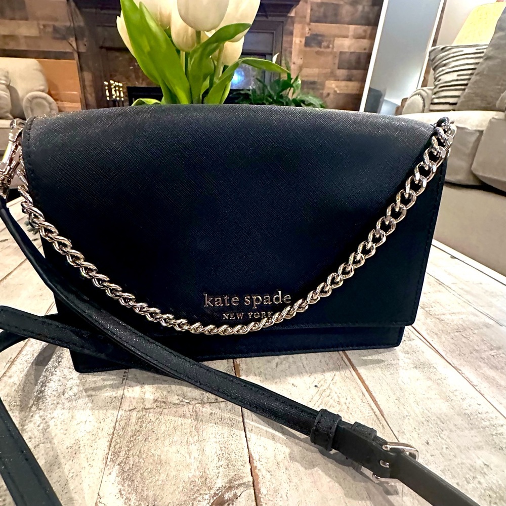 🌺🌹Kate Spade ♠️ Black Vinyl Crossbody🌺🌹